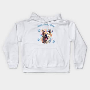 Woofy Adventure - Funny Dog Design Kids Hoodie